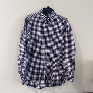 Vineyard Vines Men’s Button Down Tucker Shirt Purple And White Medium Cotton